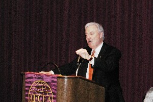 February guest speaker Garry Richey, executive director of the Oklahoma City Air Logistics Center, describes his experiences observing different types of leaders, what makes good leadership qualities and how he developed his leadership philosophy.